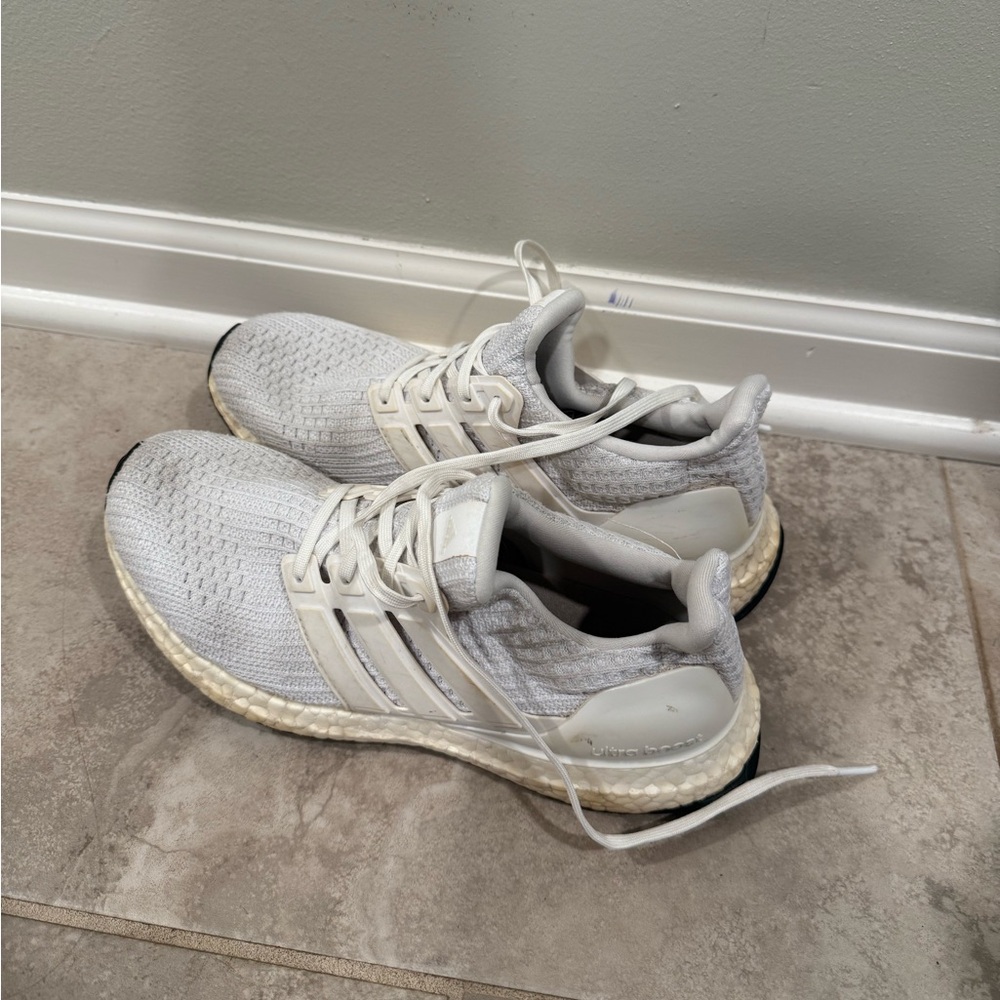 Adidas White Ultraboost Running Shoes
